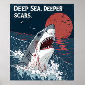 深海の傷跡 グレートホワイトシャーク ポスター (正面)