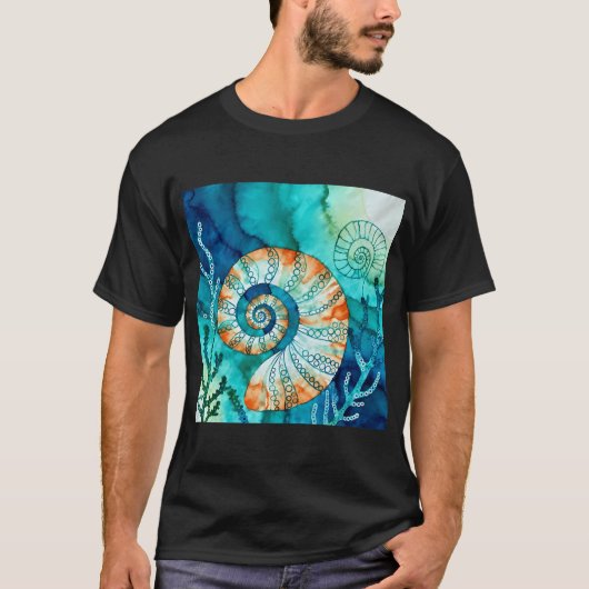 深海の夢の螺旋 Tシャツ (正面)