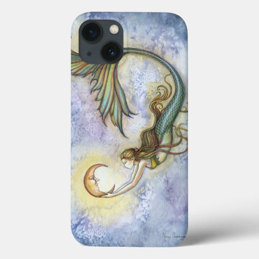 深海の月と人魚の幻想芸術 Case-Mate iPhoneケース (裏面)