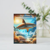 深海の雄大さ バースデー招待状 ポストカード (スタンド正面)