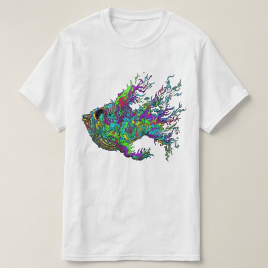深海の魚のTシャツ Tシャツ (デザイン正面)