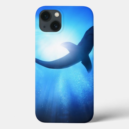 深海の鮫のシルエット Case-Mate iPhoneケース (裏面)