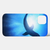 深海の鮫のシルエット Case-Mate iPhoneケース (裏面 (横))