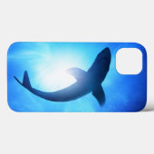 深海の鮫のシルエット Case-Mate iPhoneケース (裏面 (横))