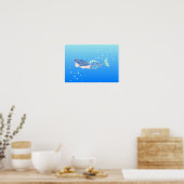 深海を泳ぐ人魚たち。 ポスター (キッチン)
