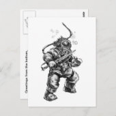 深海ダイバー ポストカード (正面/裏面)