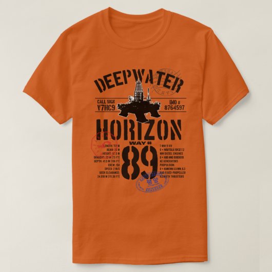 深海水平線 Tシャツ (デザイン正面)