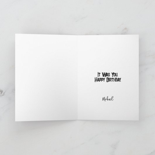 深淵から吹き出されるゴシック様式のハッピーバードデイ カード (内部)