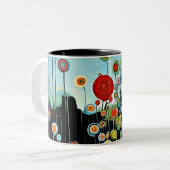 深淵の花 ツートーンマグカップ (正面左)