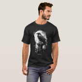 深淵の視線 ゴシック ラヴェン ヘヴィメタル Tシャツ (正面フル)