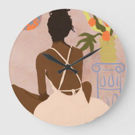 深淵をじっと見ながら ラージ壁時計