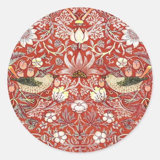 深紅いちご泥棒ステッカー ラウンドシール (正面)