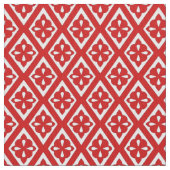 深紅および白い中世ダイヤモンド- ファブリック (クローズアップ)