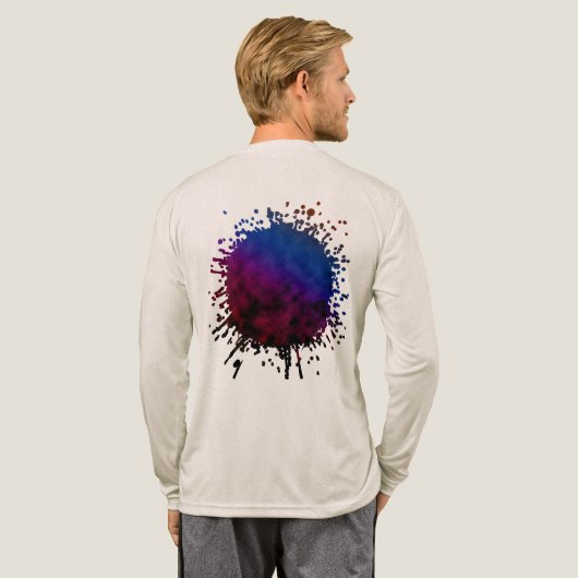 深紅から宇宙へ トライブレンドTシャツ (背面全体)