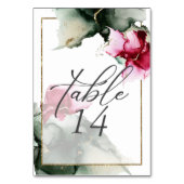 深紅とセージ緑の水色 テーブルナンバー (裏面)