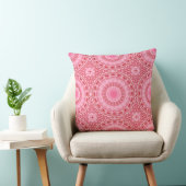深紅とピンクの曼荼羅模様 クッション (椅子)