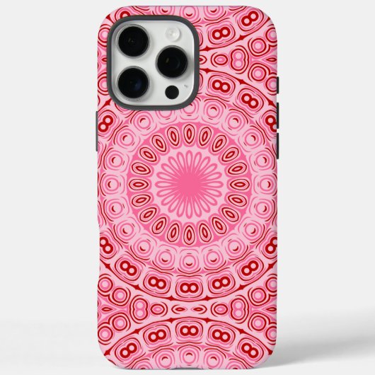 深紅とピンクの曼荼羅模様 Case-Mate iPhoneケース (裏面)