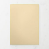 深紅とベージュの三つ折り招待状 - カスタマイズ可能 三つ折り招待状 (カバー)