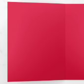 深紅とベージュの三つ折り招待状 - カスタマイズ可能 三つ折り招待状 (内部最初)