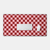 深紅と淡紅のスクエアスタイルパターン デスクマット (キーボード&マウス)
