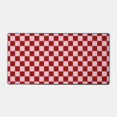 深紅と淡紅のスクエアスタイルパターン デスクマット (正面)
