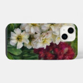 深紅と白の花 アートデザイン フォンケース iPhoneケース (裏面横)