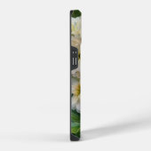 深紅と白の花 アートデザイン フォンケース iPhoneケース (右側面)