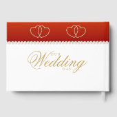 深紅と金のハート ゲストブック (裏面)