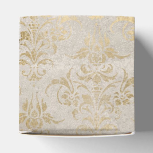 深紅と金のヴィンテージ・ダマスク フェイバーボックス (上部)