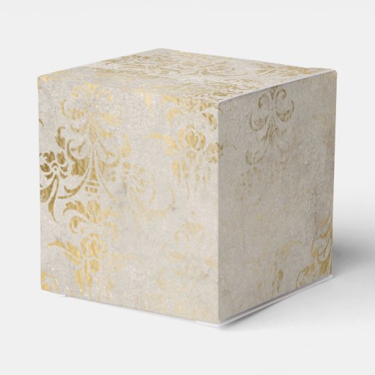 深紅と金のヴィンテージ・ダマスク フェイバーボックス (裏面サイド)