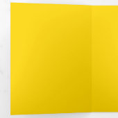 深紅と金の折りたたみ式招待状 - カスタマイズ可能 三つ折り招待状 (内部最初)