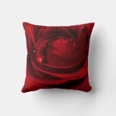 深紅のばら色のクッション クッション (裏面)