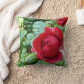 深紅のばら色の芽の枕 クッション (ブランケット)