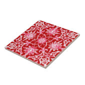 深紅のアールヌーボーの中国のなパターン- タイル (側面)