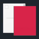 深紅のカスタムポストカードデザイン ポストカード<br><div class="desc">この鮮やかなクリムゾンレッドのポストカードで、目立つメッセージを大胆かつ美しく伝えましょう。印象的な赤い背景は、どんなお知らせ、挨</div>