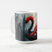 深紅のカテドラルスワン。 コーヒーマグカップ (正面左)