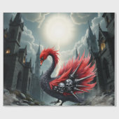 深紅のカテドラルスワン。 ラッピングペーパー (フラット)
