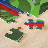 深紅のコンゴウインコのジグソーパズル ジグソーパズル (側面)