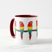 深紅のコンゴウインコのマグ マグカップ (正面左)