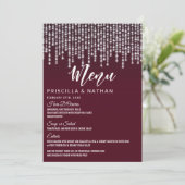 深紅のダイヤモンド ライト 吊り下げ ウェディング メニュー (スタンド正面)