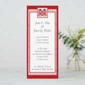 深紅のダブルハピネス - おしゃれ 招待状 (スタンド正面)