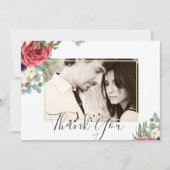 深紅のネイビー フローラル ユーカリ グリーンのウェディング (正面)