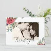 深紅のネイビー フローラル ユーカリ グリーンのウェディング (スタンド正面)