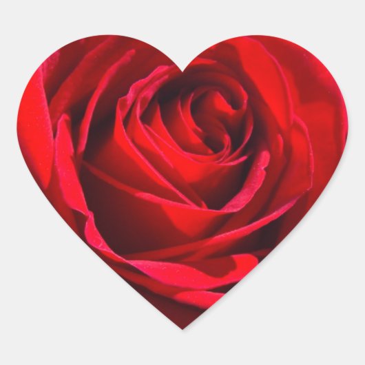 深紅のハートは上がりました ハートシール (正面)