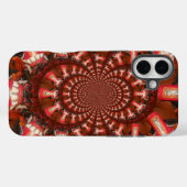 深紅のパルス | 万華鏡の舌の抽象芸術 Case-Mate iPhoneケース (裏面 (横))