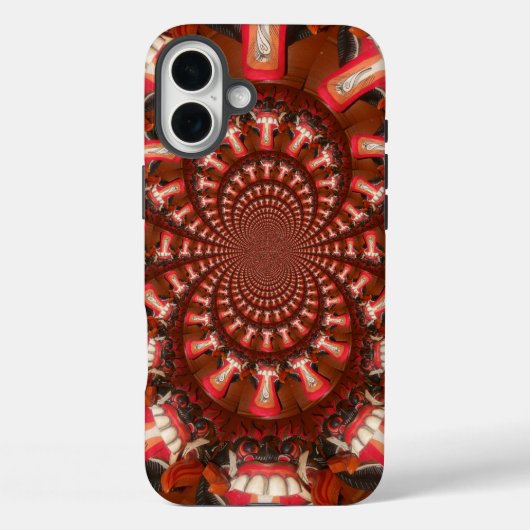 深紅のパルス | 万華鏡の舌の抽象芸術 Case-Mate iPhoneケース (裏面)