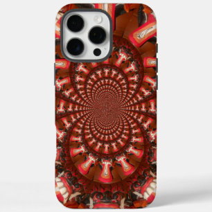 深紅のパルス 万華鏡の舌の抽象芸術 iPhone 16 PRO MAXケース