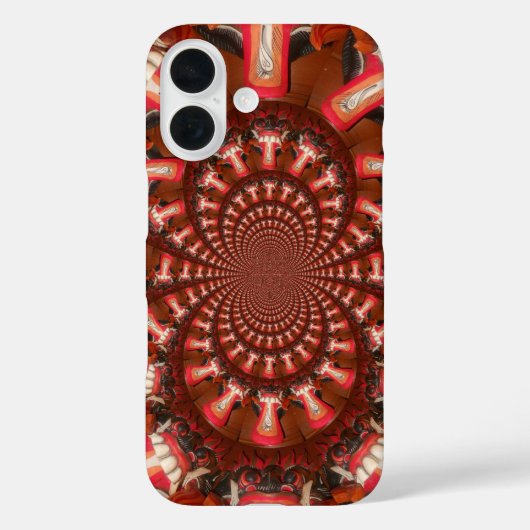 深紅のパルス | 万華鏡の舌の抽象芸術 Case-Mate iPhoneケース (裏面)
