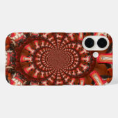 深紅のパルス | 万華鏡の舌の抽象芸術 Case-Mate iPhoneケース (裏面 (横))