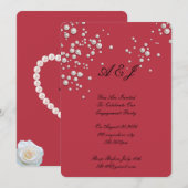 深紅のパール招待状 セーブザデート (正面/裏面)